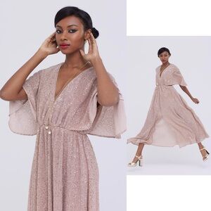 Gabrielle Union Sequin Sweet Macaron Dress Cap Size Large